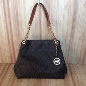 Michael Kors Brown Signature MK Shoulder Bag